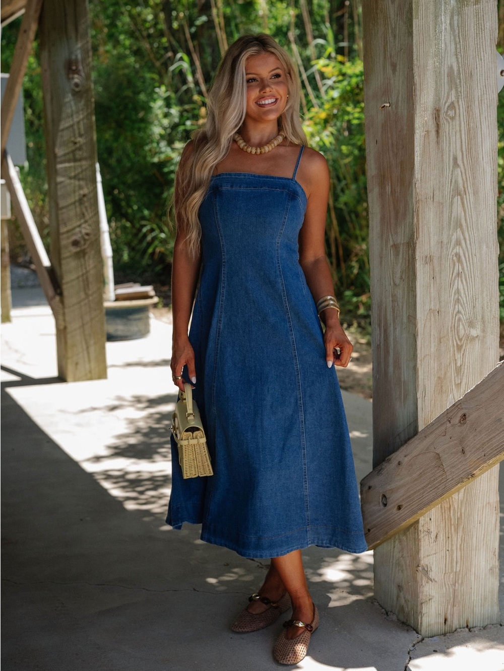 denim midi dress zara | Dresses | Zara Blue Aline With Slim Straps Size:10/XLARGE denim dress h&m print_family:disney-mickey-and-friends-deck-the-halls Valentine's Day Dresses -
